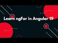 Angular 19 Tutorial Mastering ngFor for Dynamic Data Display