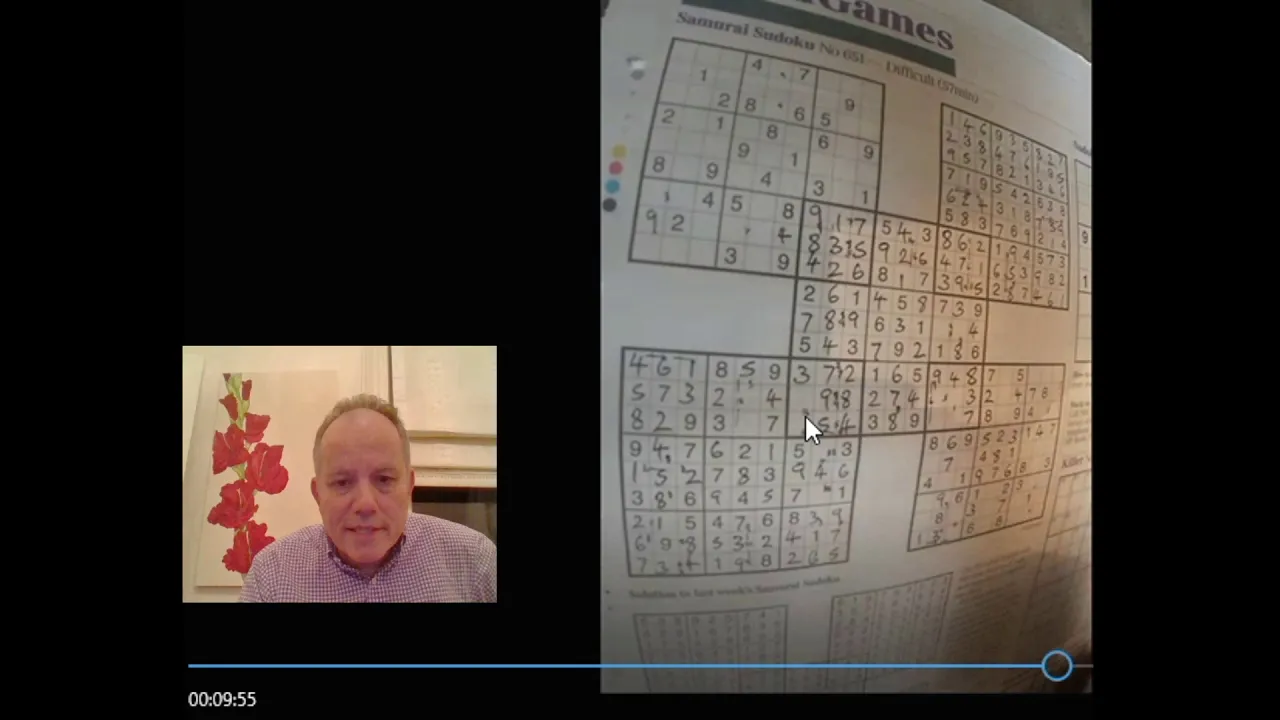 Samurai Sudoku - a race with 15 minutes on the clock!