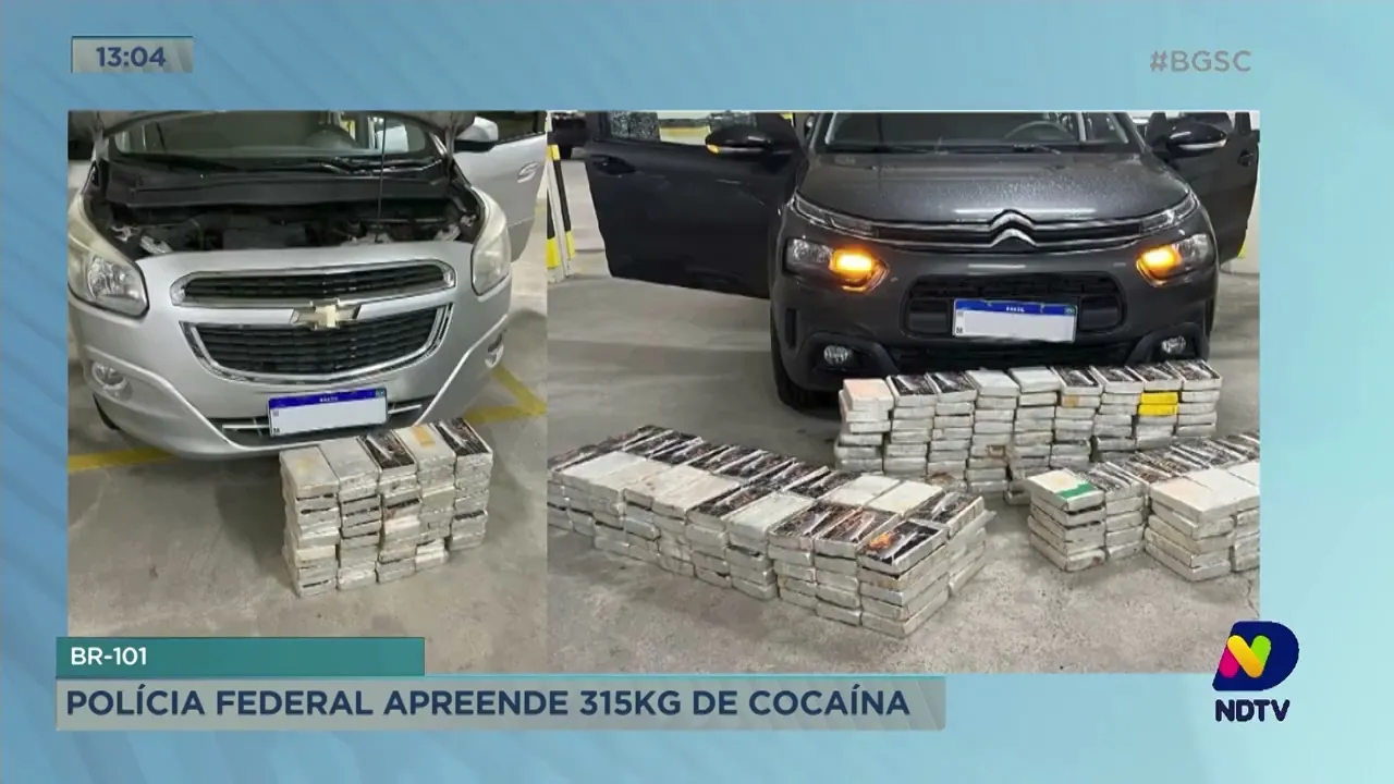 Polícia Federal apreende 315kg de cocaína em Balneário Camboriú