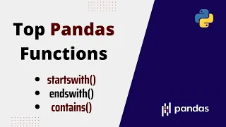 Very Useful Pandas Functions Pandas Filtering Rows in DataFrame Pandas Str Accessor