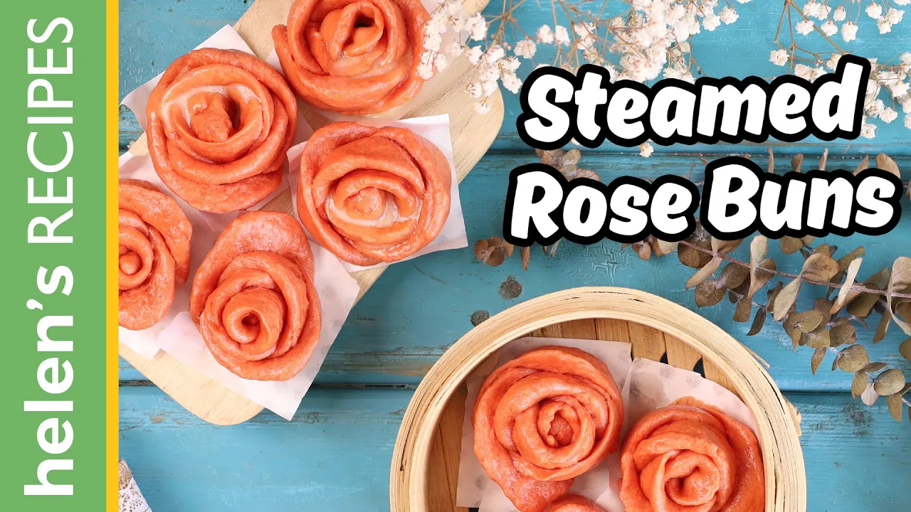 Steamed Rose Buns - Bnh Bao Hoa Hng   Helen