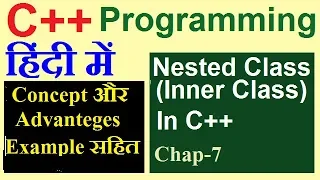 Nested class in c or inner class in c in hindi urdu chap-7