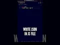 Write JSON Code in JavaScript File JSON in JavaScript