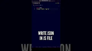 Write JSON Code in JavaScript File JSON in JavaScript