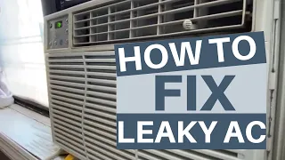 How To Fix Drain Leaking Window AC Leaking Inside Aircon Quick Fix Leaky Air Conditioner