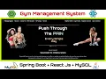 Gym Management System Project using React JS Spring Boot MySQL Full Stack Web App React JS