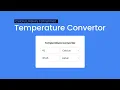 How To Make A Temperature Converter With Html Css and JavaScript Celcius Kelvin Fahrenheit
