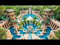 Lagu 180 Days Building a Luxury Bamboo Tower with Mega Pools and Water Slide System Using Primitive Tools