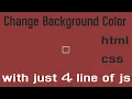 Change Background Color with color picker with html css and just 3 lines of javaScript for beginners