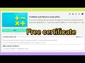 Probability and Statistics using Python certificate answers for Infosys spring bored