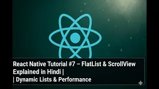 React Native CLI Tutorial Part 1 - ScrollView in React Native Explained in Hindi Static