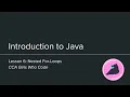 Java Lesson Nested For-Loops
