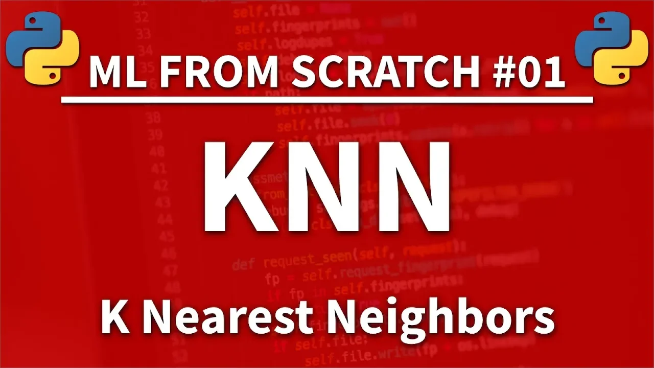 Outline Video KNN (K Nearest Neighbors) in Python - Machine Learning From Scratch 01 - Python Tutorial