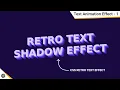 RETRO TEXT SHADOW EFFECT using only CSS Text Effect cool CSS animation HTML