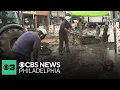 Crews repairing water main break on South Street in Philadelphia