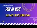 Sum Of Digit Using Recursive Function Bangla Recursion Bangla Tutorial