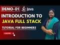 Java Full Stack Demo 01 Introduction to Java Full Stack Full Stack Tutorial Harsha Trainings