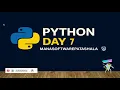 Python Tutorial For Beginners 2025 Day 7 Lists Methods Tuples List Comprehension