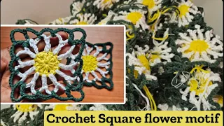 UNIQUE & Stunning Crochet Flower Motif | Easy & Versatile Lace Crochet Pattern