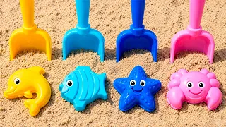 Морские обитатели из песка | Весёлая игра в песочнице