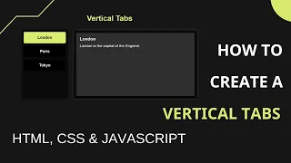 How to create Vertical Tabs using HTML CSS JavaScript