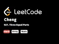 LeetCode 927 Three Equal Parts
