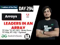 Day 294 - Leaders in an array JAVA C GFG POTD DSA SHEET