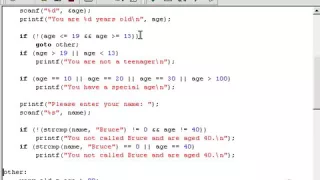 C Programming Tutorial 25 The goto statement