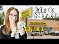 Eating for 21 a Week at Dollar General Day 1 2