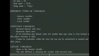 variables in java