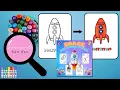 How to Learn Colors for Kids I Educational Shapes Spelling Counting Patterns I Space Rocketship
