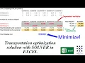 SOLVER in Excel CLEARLY EXPLAINED - Transportation optimization solution