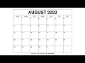 Free Printable August 2023 Calendar Templates With Holidays - Wiki Calendar