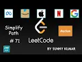 Simplify Path Strings Stack 71 LeetCode Day 14