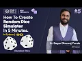 How To Create A Random Dice Simulator In Python Python Mini Projects SDP Guruji