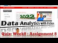 Data Analytics with Python Quiz Week8 Assignment NPTEL