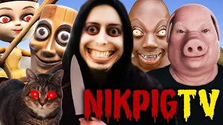 NIKPIG LIVE HORROR TV & Viral Moments John Pork, Oiia Cats,