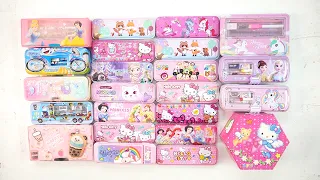 school unicorn stationery for girls stationery collection 😘 geometry,hello kitty,pencil box,sharpene