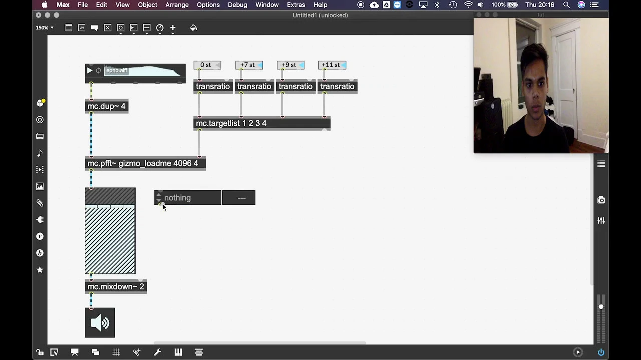 4 Part Harmonizer MAX/MSP Tutorial using mc