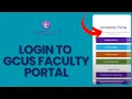 How to Login to GCU Faculty 2024