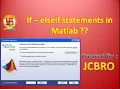 How to use Flow Control statement If-else in Matlab