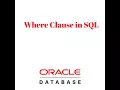Oracle Database Tutorial 5 The Where Clause In Sql