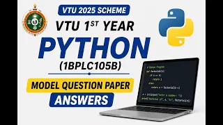 VTU Python Model Question Paper Answers 1BPLC105B 2025 Scheme First Year Engineering