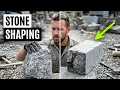 DIY how to chisel Natural STONE for walls Using hammer and chisels and traditional methods