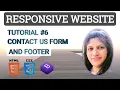 6 Responsive website how to design Contact us form and footer bootstrap 4