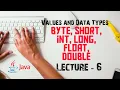 Primitive Data Types Numeric Type Lesson - 3 Lecture