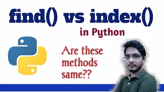 find vs index in Python Python interview question