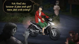 Lupa Jalan Pulang - Tersesat muter2 di jalan angker #HORORMISTERI | Kartun Hantu Animasi Horor