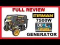 Download Lagu REVIEW - FIRMAN 7500 WATT DUAL FUEL PORTABLE GENERATOR - GAS PROPANE LPG Lowe's H07552 7500W 120/240