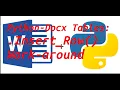Python Docx insert - row work-around Under 1 Minute